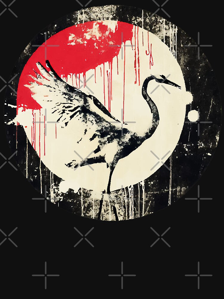 Heron Vintage abstract street art by TomFrontierArt