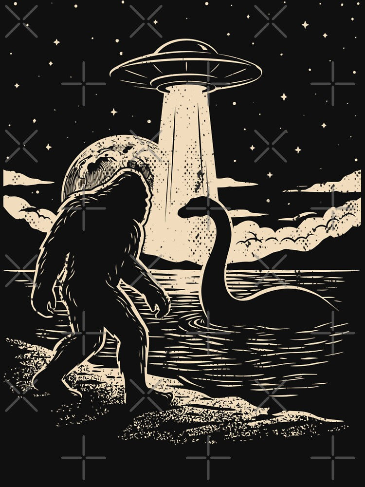 Bigfoot Loch Ness Monster UFO Cryptid Hiking Outdoorsy by Y-Vibes