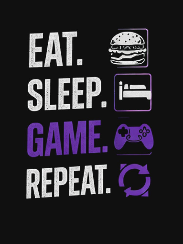 Eat Sleep Game Repeat Shirt – Gamer Lifestyle by zenithviv