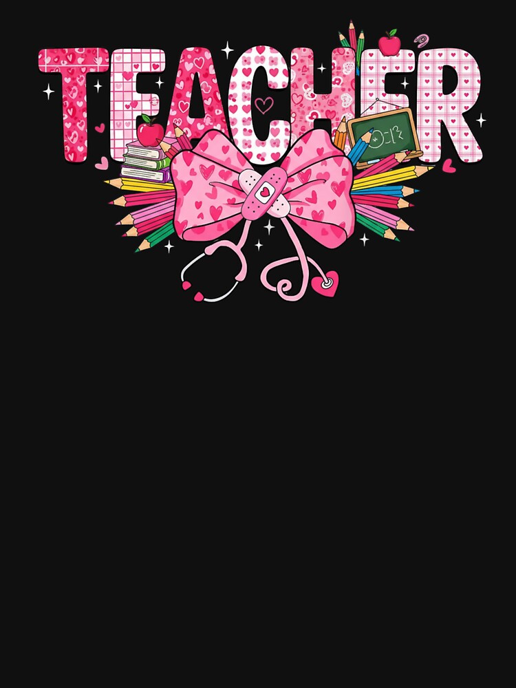 Teacher Heart Bow Stethoscope School by salmzouriart