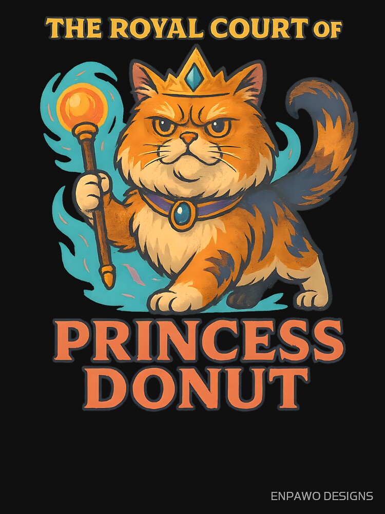 Princess Donut – Majestic Persian Cat  | Dungeon Crawler Carl Fanart | Fantasy Gamer Tee by ENPAWO DESIGNS