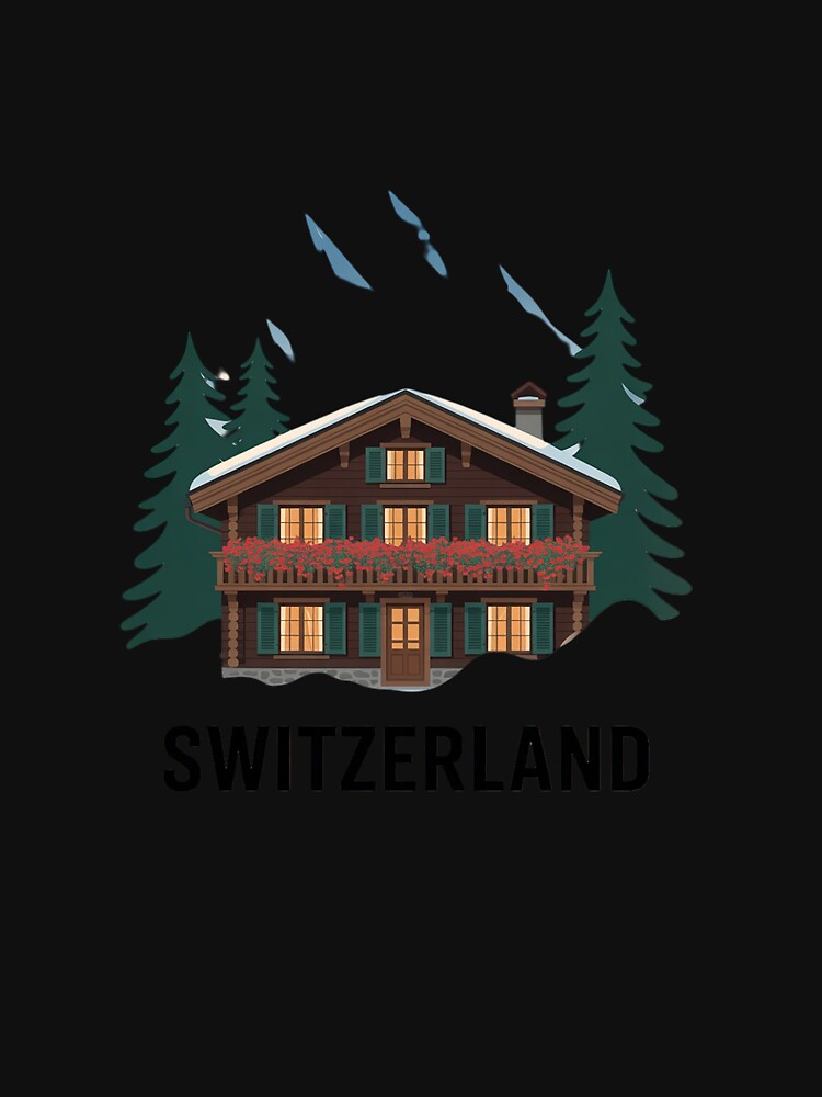 Traditional Swiss Chalet Cute Switzerland Tourist by LittleDame