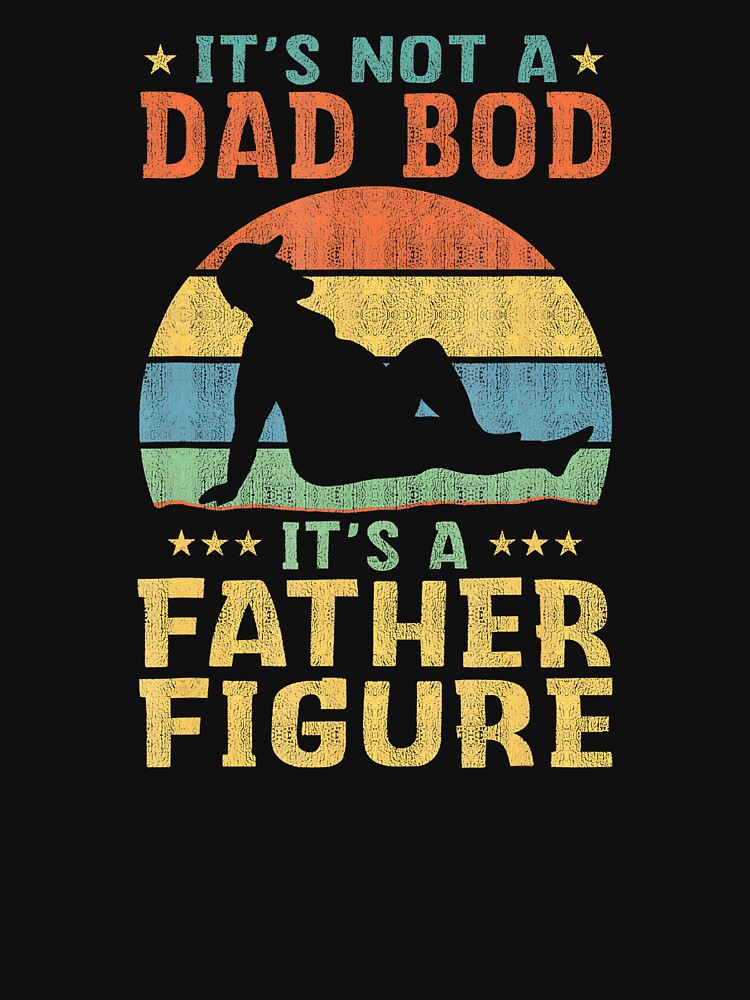 Funny Father Figure Retro Sunset Dad Humor Silhouette by zamiokaline
