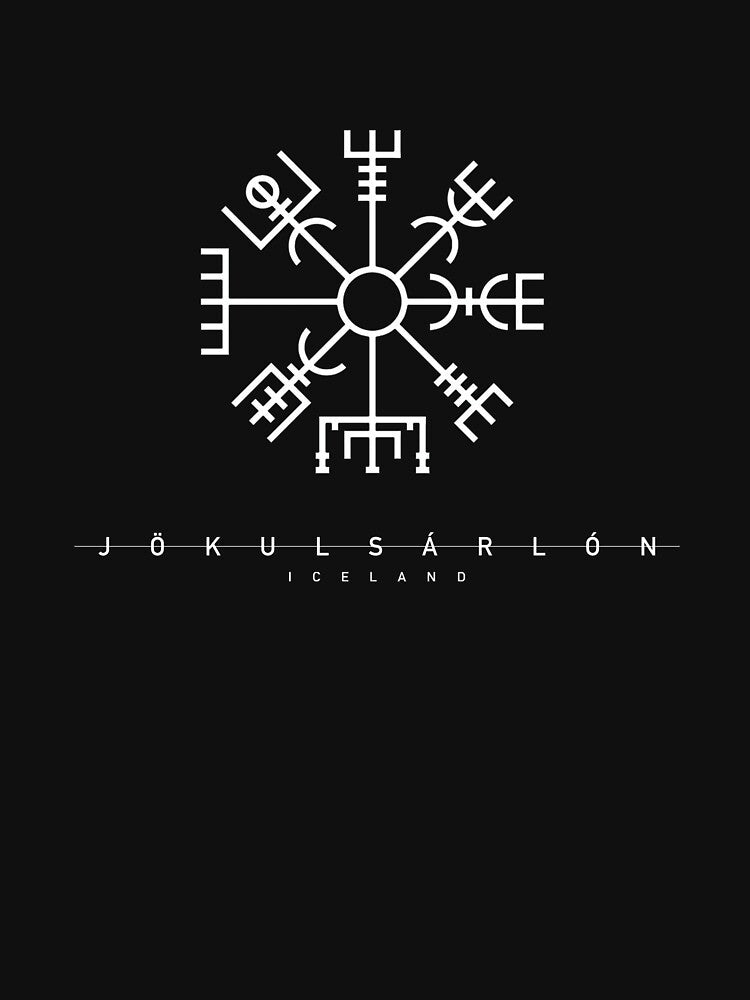 White Jokulsarlon Iceland Vegvisir Logo by WASchaidler