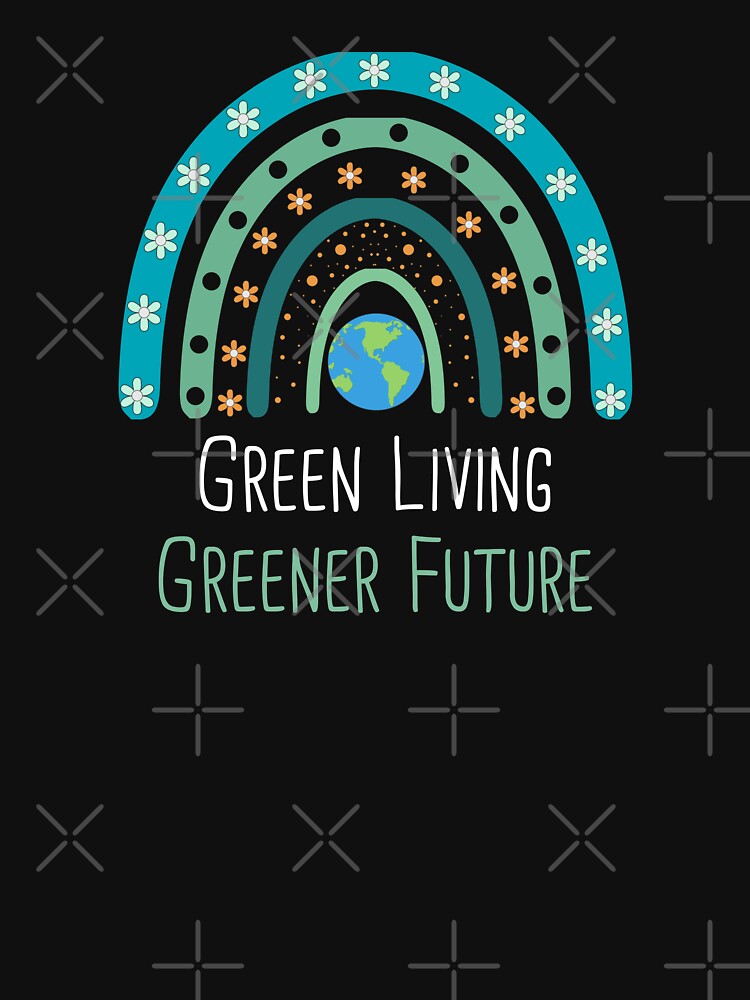 Green Living, Greener Future Environmental Protection Positive Phrase by FemiBiutti
