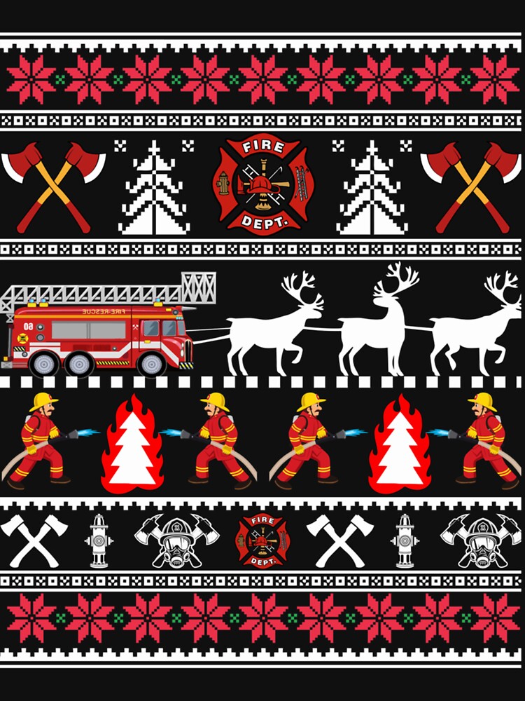 Firefighter Ugly Christmas Sweater - Fireman Fire Department Christmas Shir| Perfect Gift For you and friends by luconats