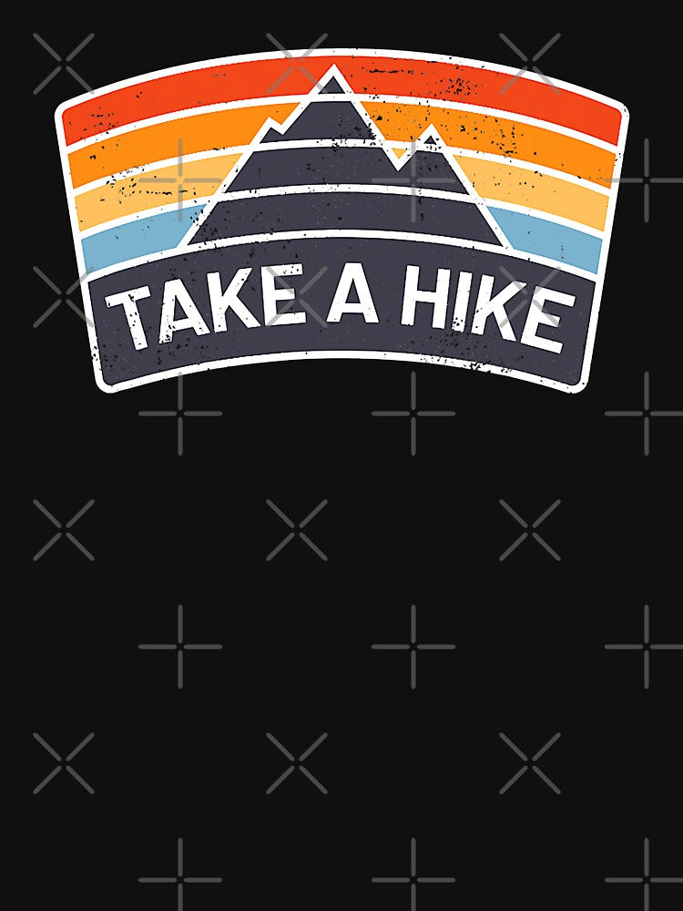 Take A Hike Retro Hiker Outdoors Lover Nature Hiking by BennetJaco