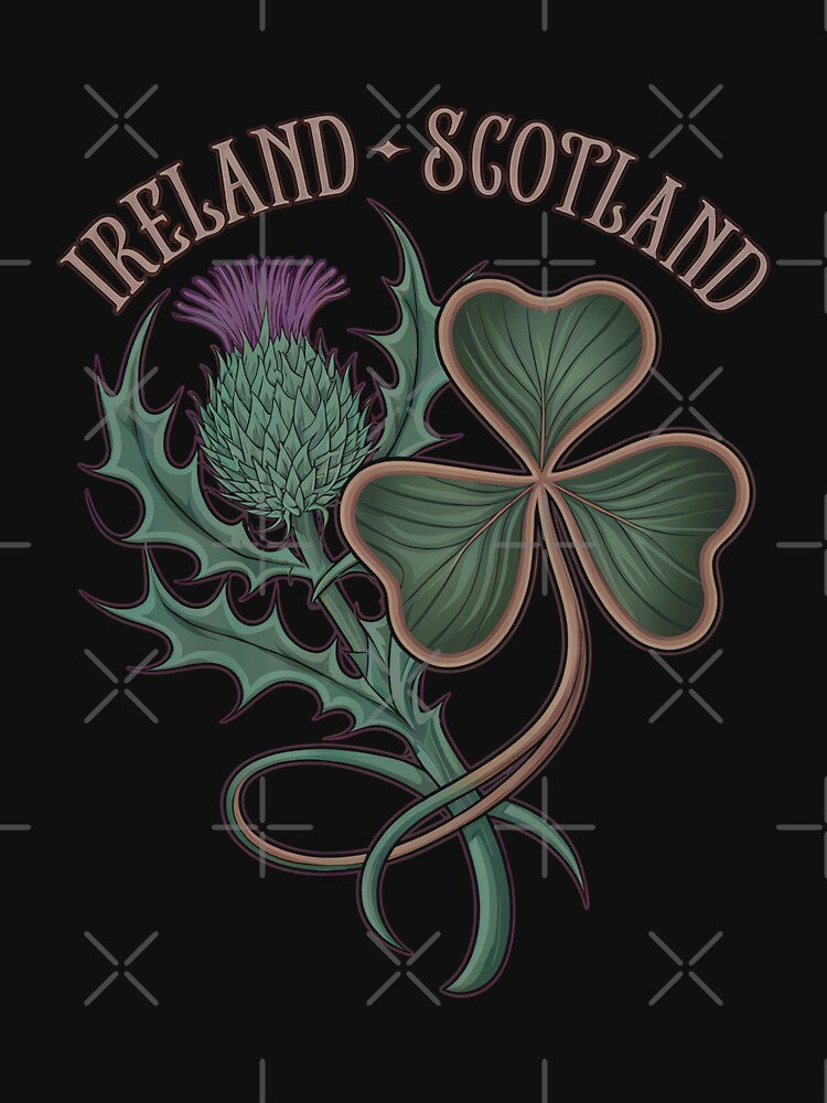 Scotland Ireland -Thistle and Shamrock - Irish Scottish Celtic by CELTIC-DESIGNS