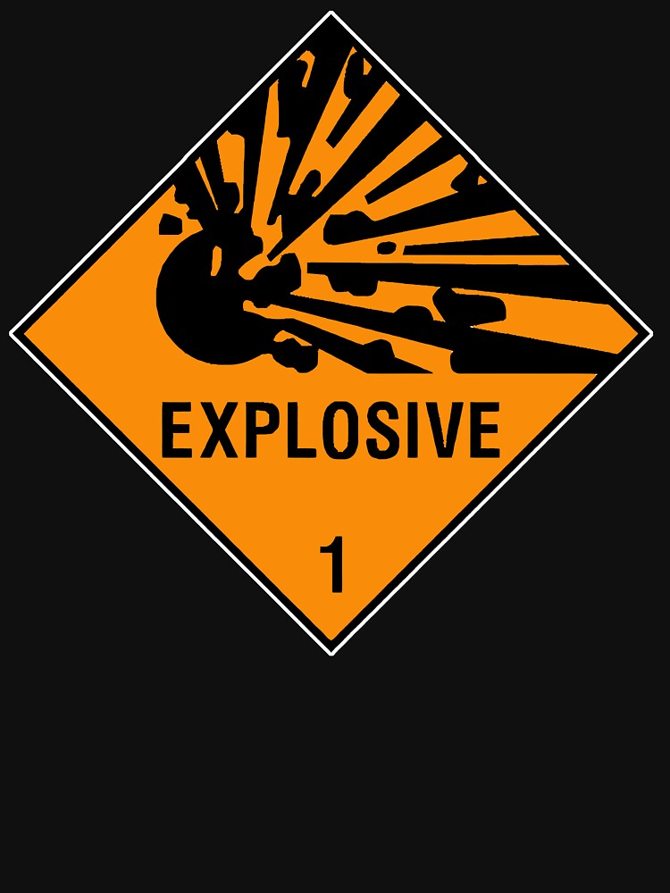 Warning Explosives by Angry Swan Designs