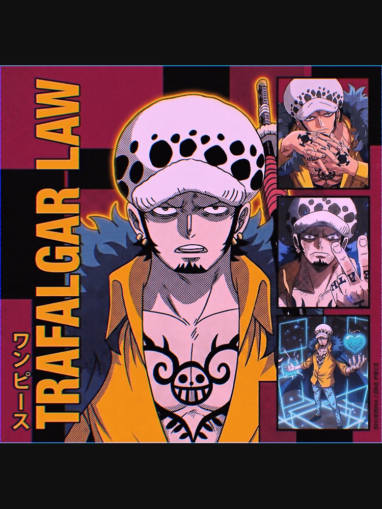 Trafalgar Law retro comic poster design by Moonshroomarts