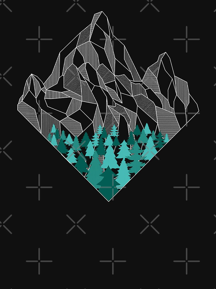 Minimal Mountains Geometry Outdoor Hiking Nature by BennetJaco