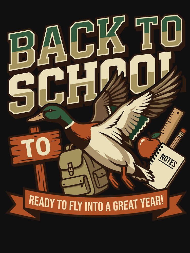 Back to School Mallard Duck Kids Boys Student by KroghDs