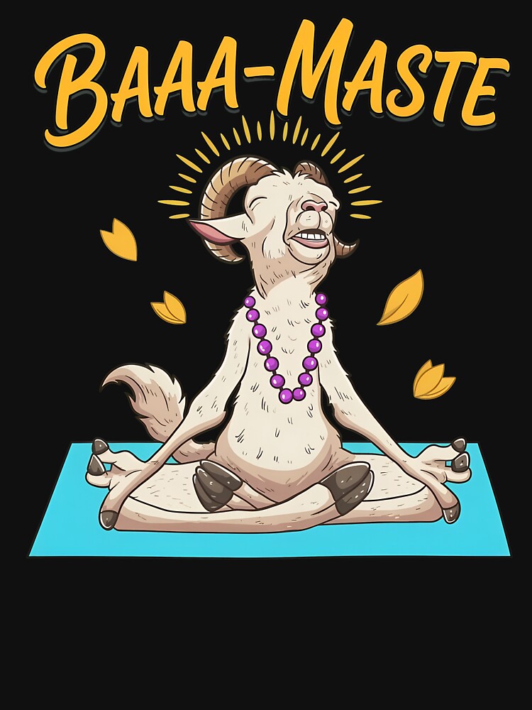 BAAA-MASTE Funny Goat Yoga Meditation by Polycarz
