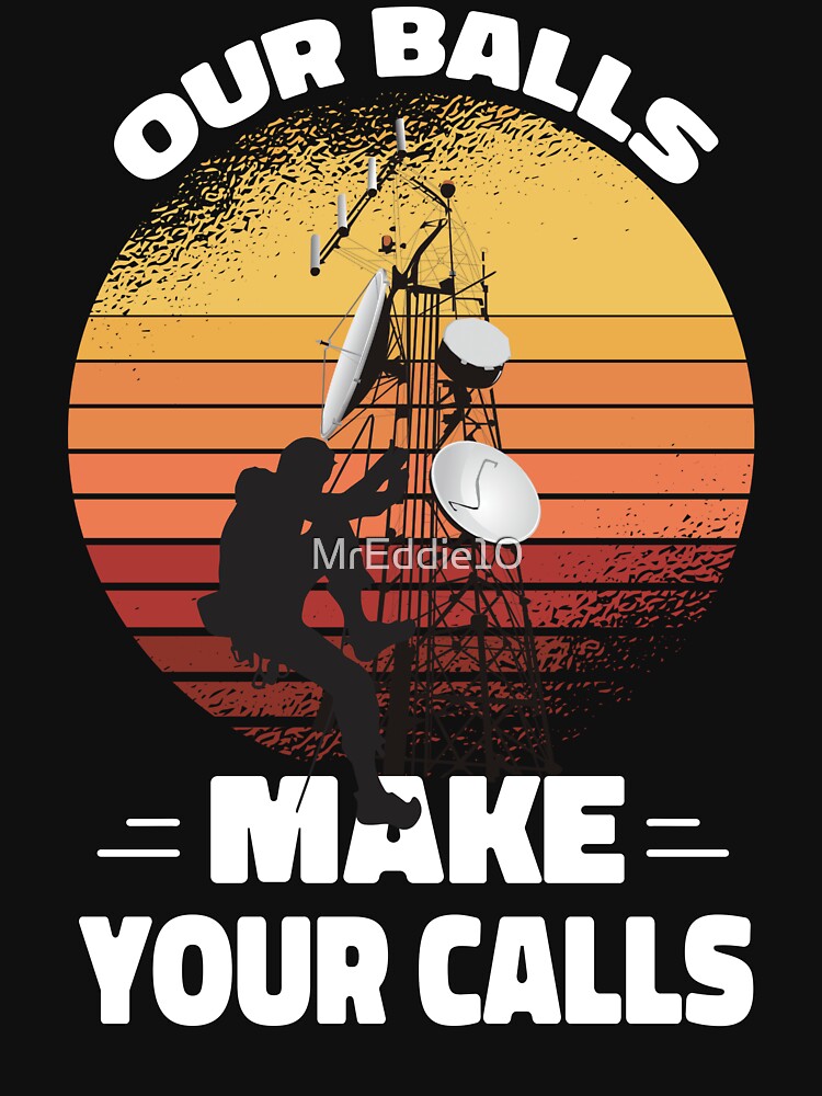 Funny Cell Tower Climber Vintage Art by MrEddie10