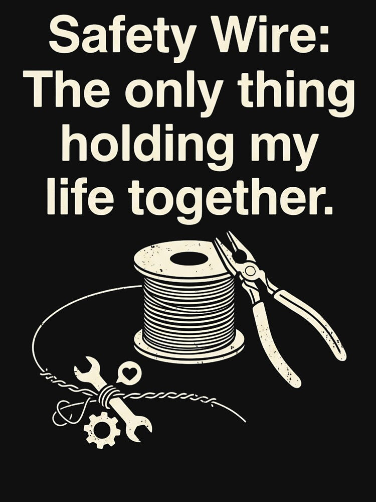 Safety wire the only thing holding my life together | a&p mechanic | aircraft mechanic by SocialStaticz