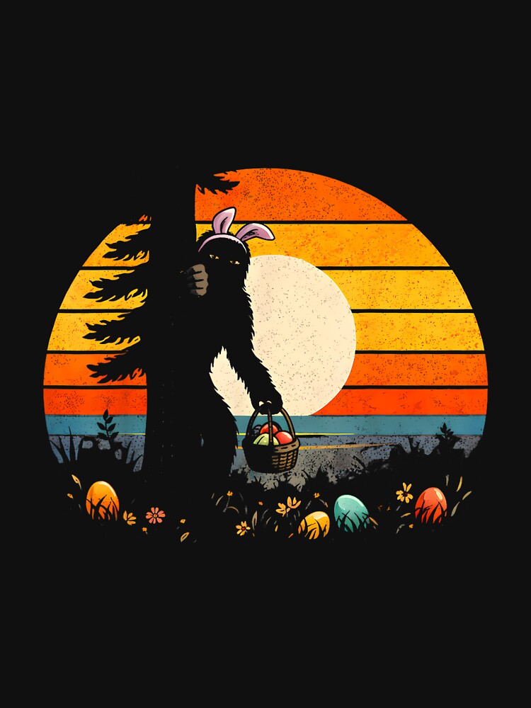 Funny Bigfoot Bunny Easter Egg Sasquatch Easter Day by mjohnson9