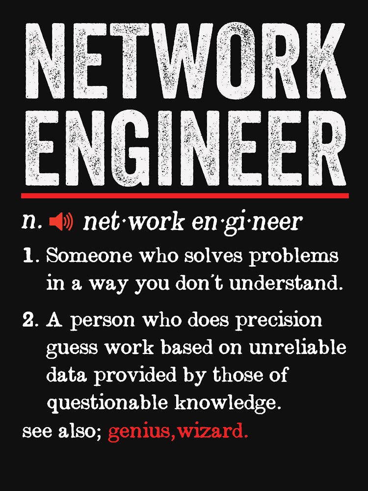 Network Engineer Funny Definition: Network Engineer Gift - Internet Engineer Computer by Adexyl