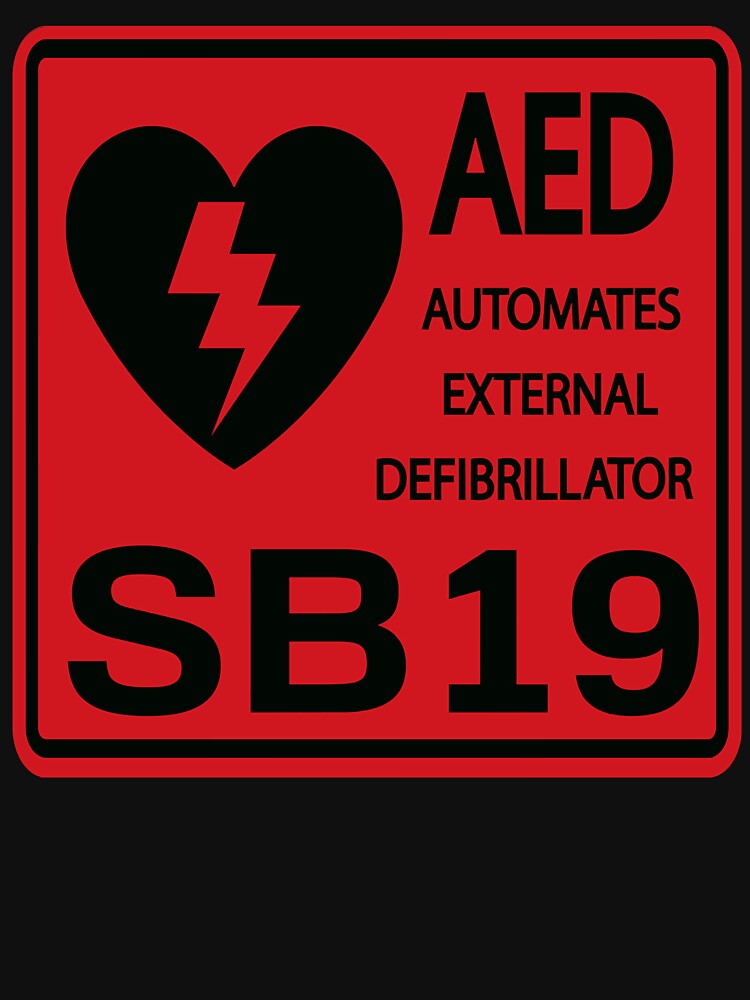 SB19 Merch PPOP  Filipino Boy Bands AED Defilbrilator Red Black by ThornDesignsCo