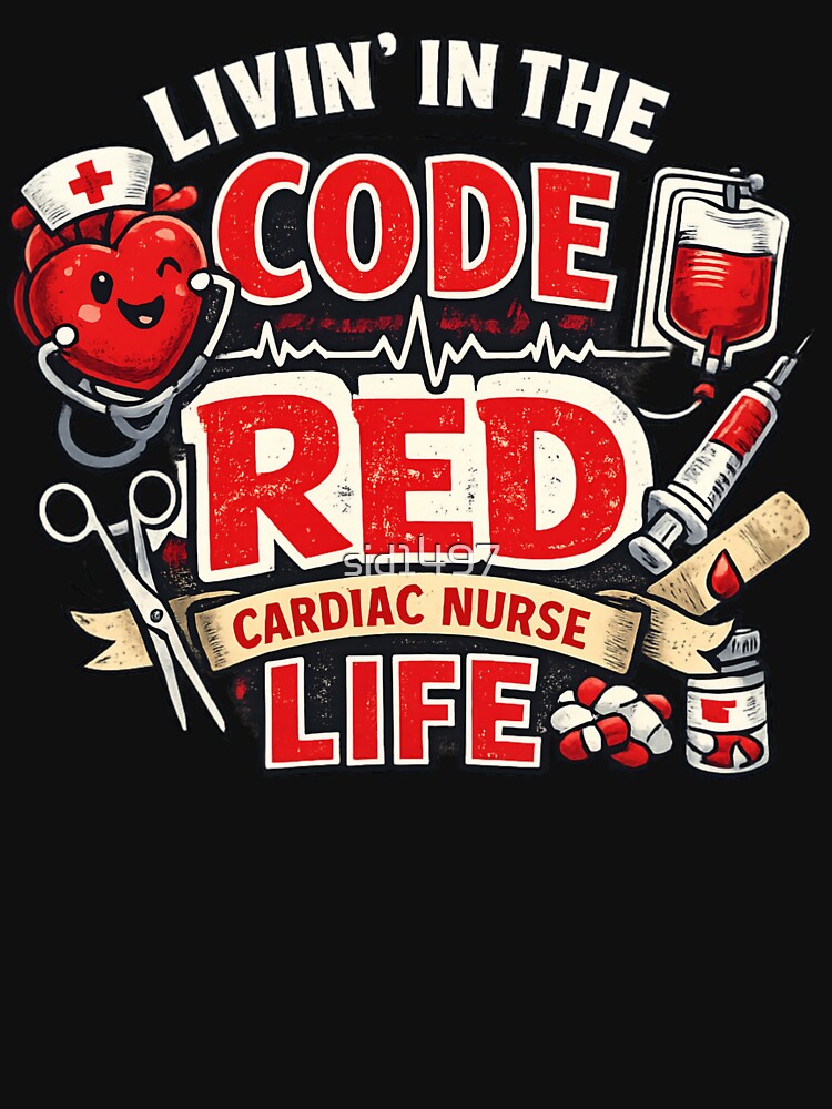 Livin' in the Code Red Cardiac Nurse Life - Funny Cardiac Nursing by SidTastic