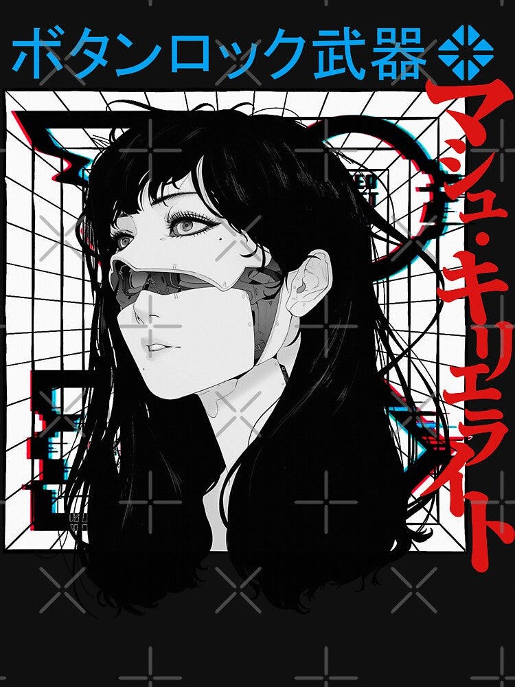 Cyberpunk Cyborg Girl Vaporwave Urban Style by OWLvision33