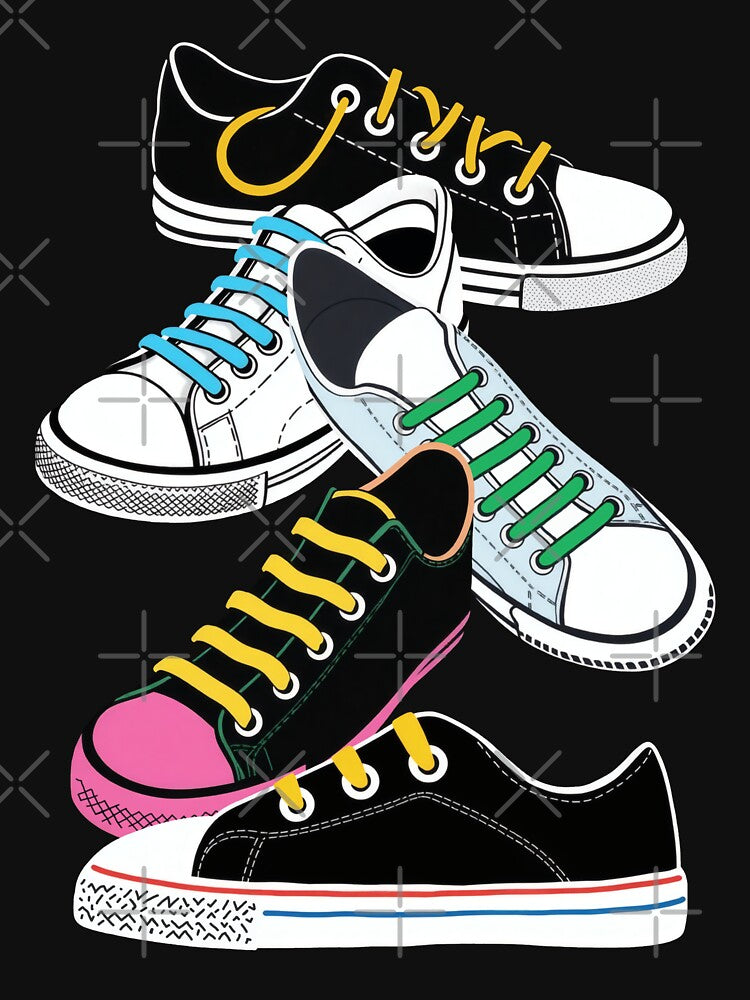 Sneakers Illustration Pattern | Urban/Youth Art by UnhingedBird
