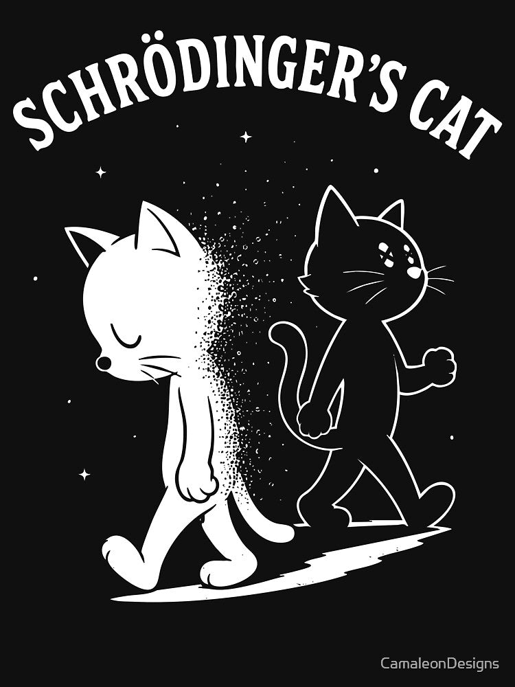 Schrödinger's Cat Funny Science Cat Paradox by CamaleonDesigns