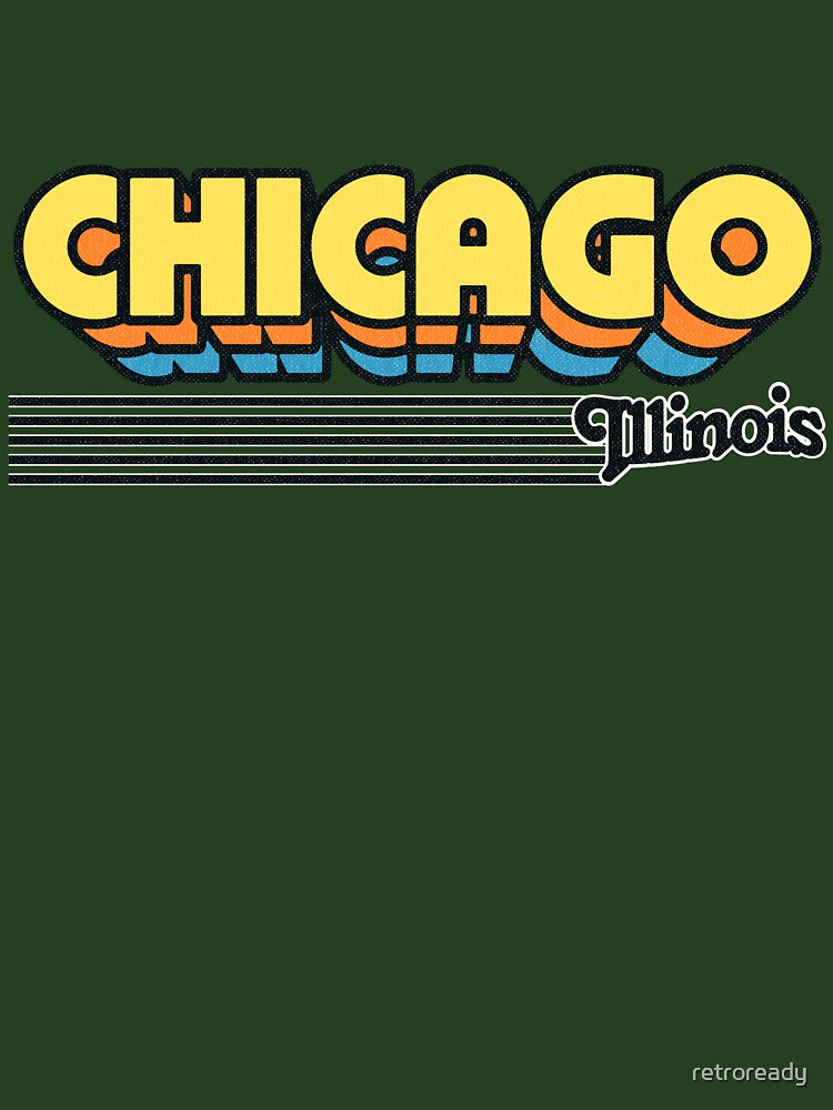 Chicago, Illinois | Retro Stripes by retroready