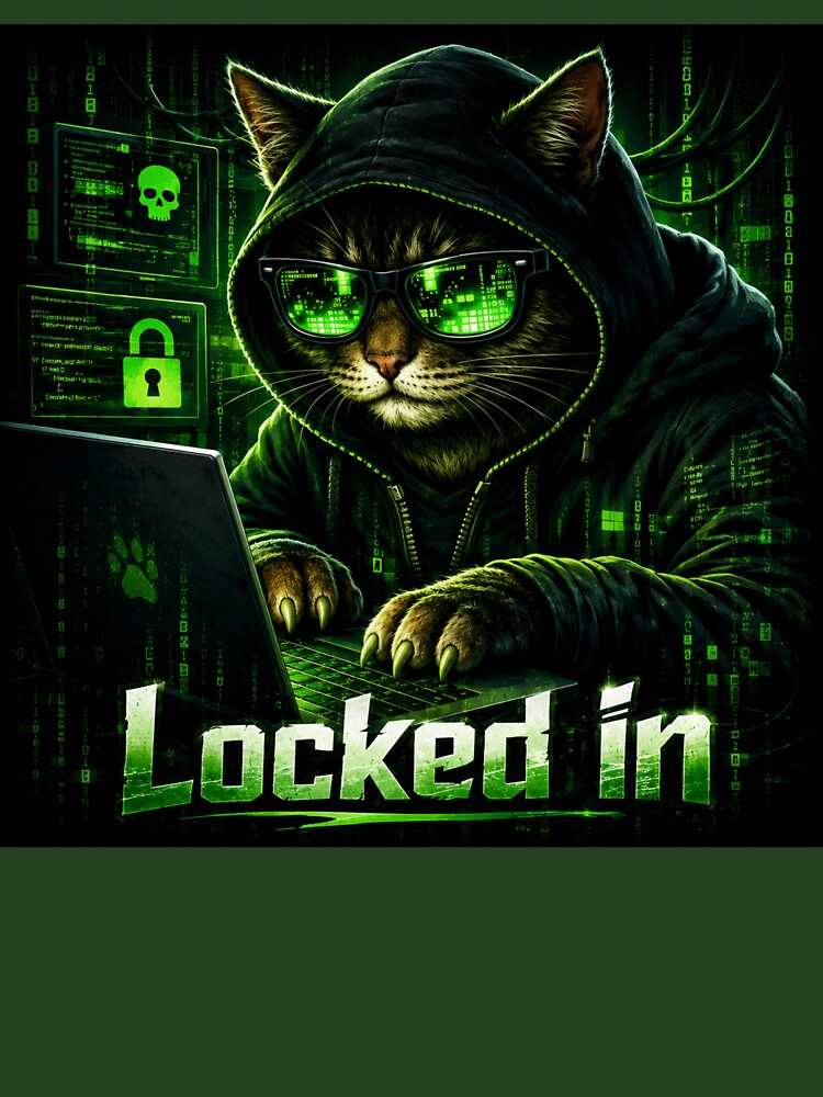 Locked In Hacker Cat by INVIKETOS