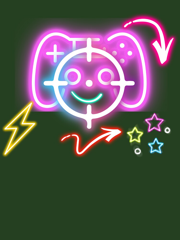 Cute Neon Gaming Controller Sticker Pack - Gamer Crosshair by alalame