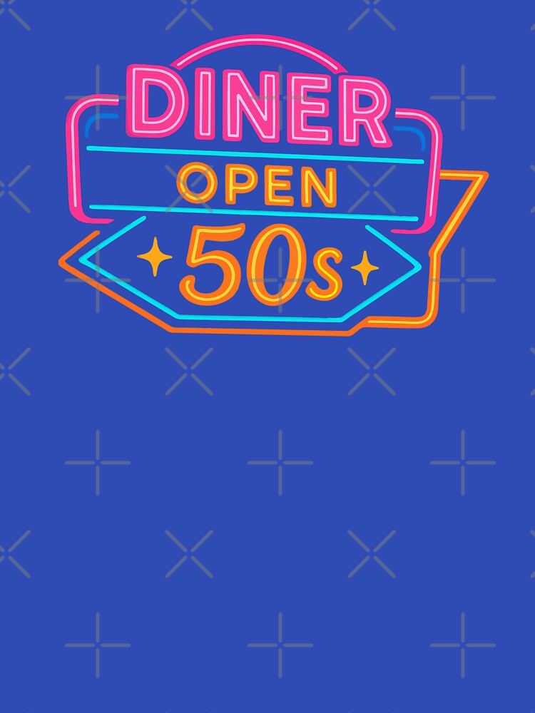 50s Neon Diner Sign – Retro Typography in Bold Colors by johndesignwaves