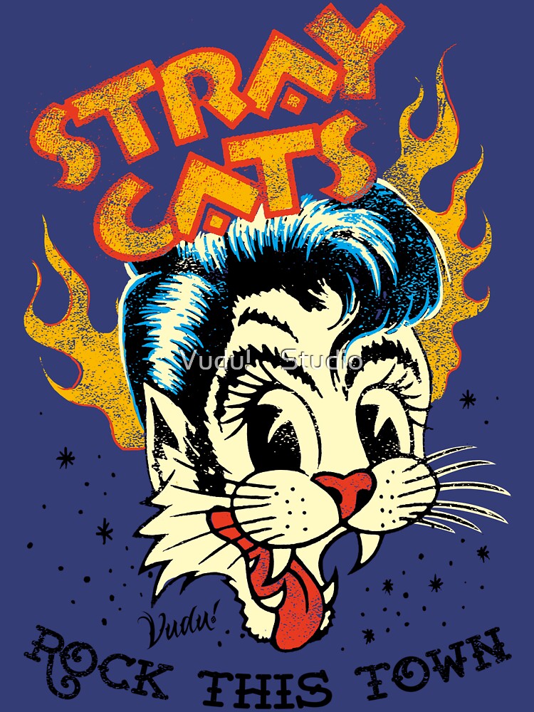 Retro Feline Rocker in Vintage Style by Vudu! ⚡ Studio