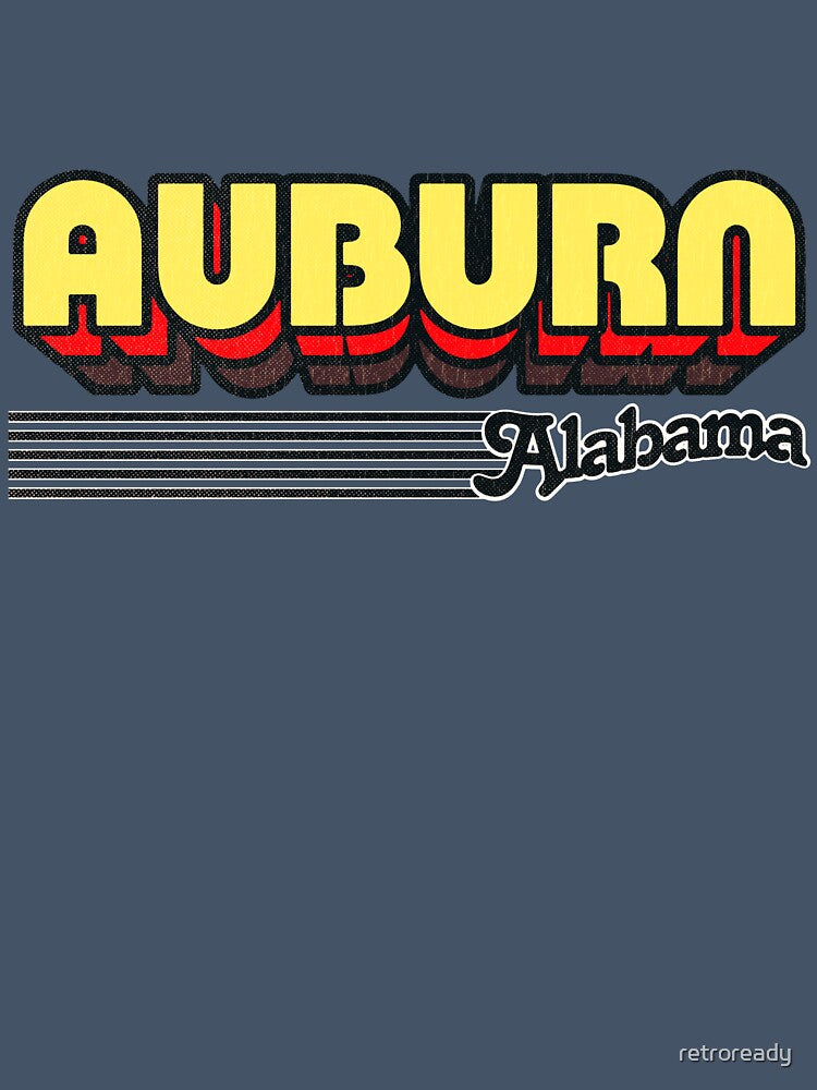 Auburn, Alabama | Retro Stripes by retroready