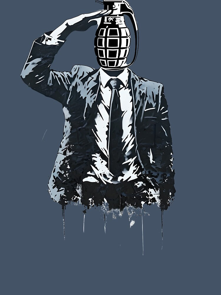 Explosive Salute Graffiti-Style Grenade Head by theThreadzone