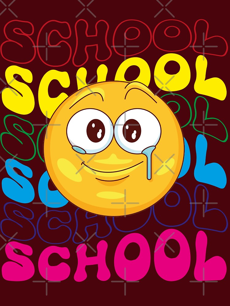 Back to School Tears of Joy Emoji by Mosaic-97