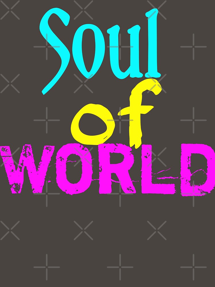 Soul of World • Retro Neon Grunge Typography Design by Faali950