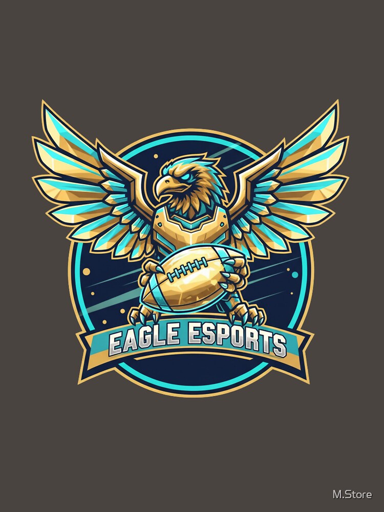 Eagle Esports Gaming Mascot Logo - Competitive Golden Eagle Athlete by M.Store