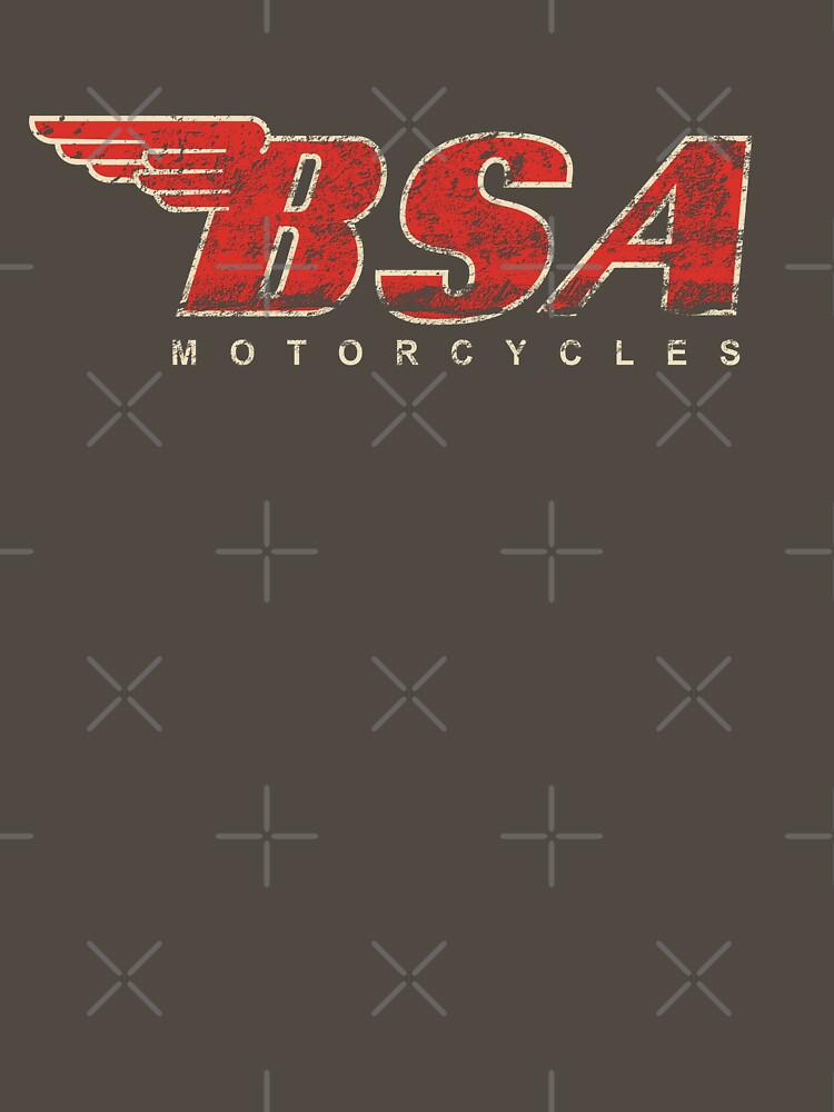 BSA Motorcycle Distressed Design Logo T Shirt by dpi-print