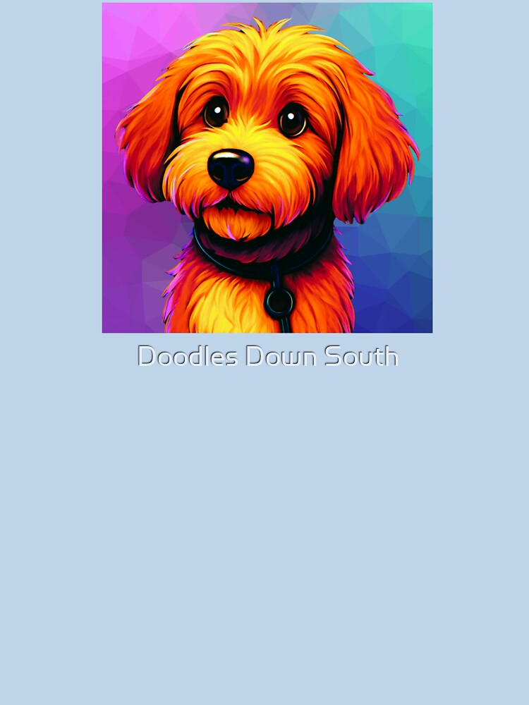 Colorful Doodle Pup - neon colors by Doodles Down South