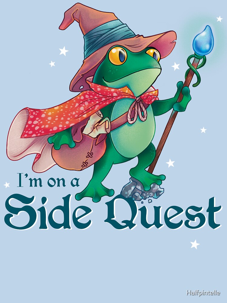 Side Quest Wizard Frog by Halfpintelle