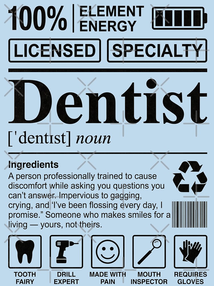 Funny Dentist Definition Label Vintage | Dentist Gift | Dental by pretty4u