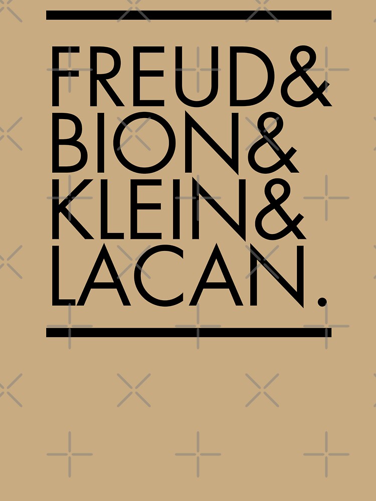 Freud & Bion & Klein & Lacan — Psychoanalysis Minimal Typography (Black) by didijuca
