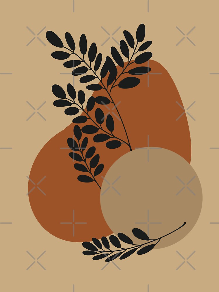 Boho Rock and Leaves Artwork by gracielynd