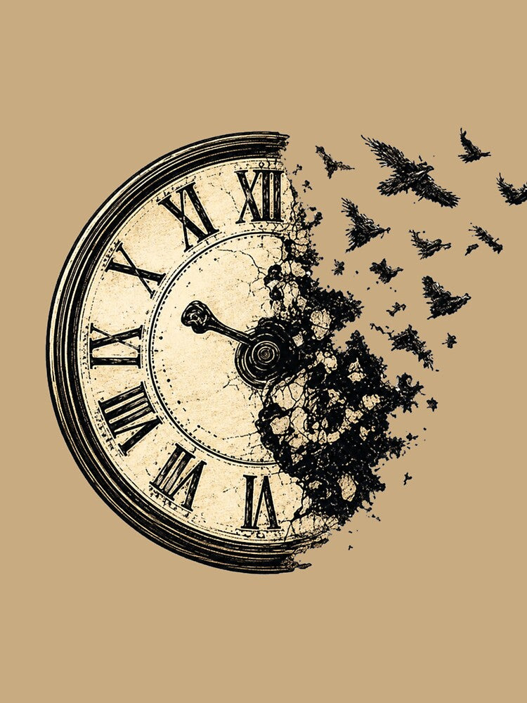 Abstract Dissolving Antique Clock Time Art by GoldenPetalAma