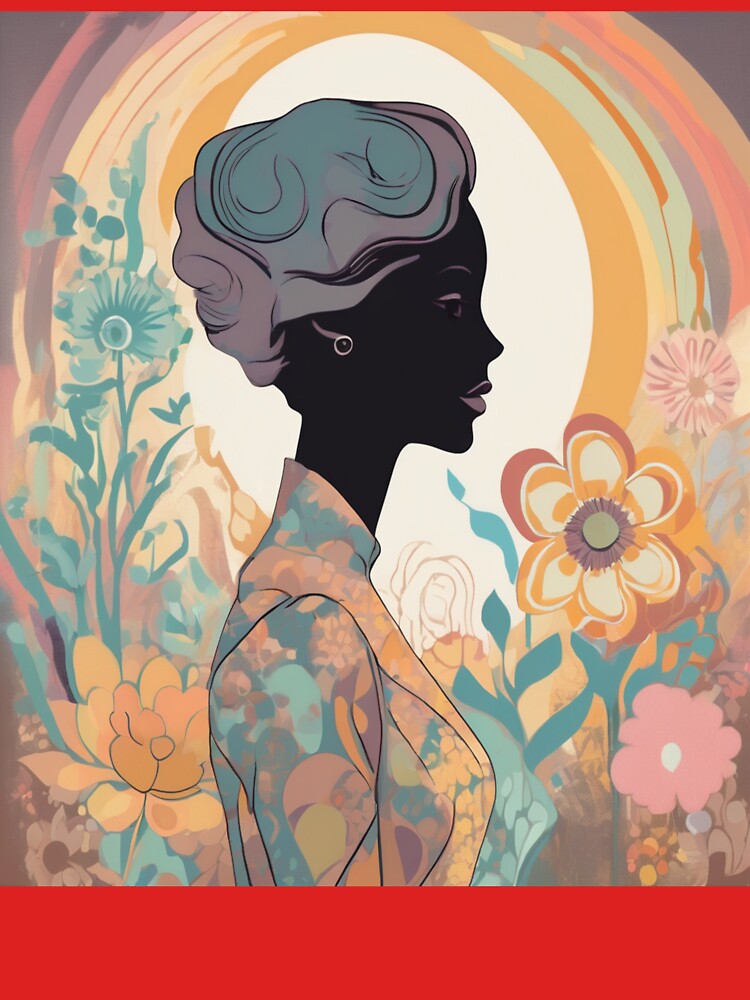 "Vintage Elegance: Pastel Lady in Retro Silhouette" by Artisticanvas