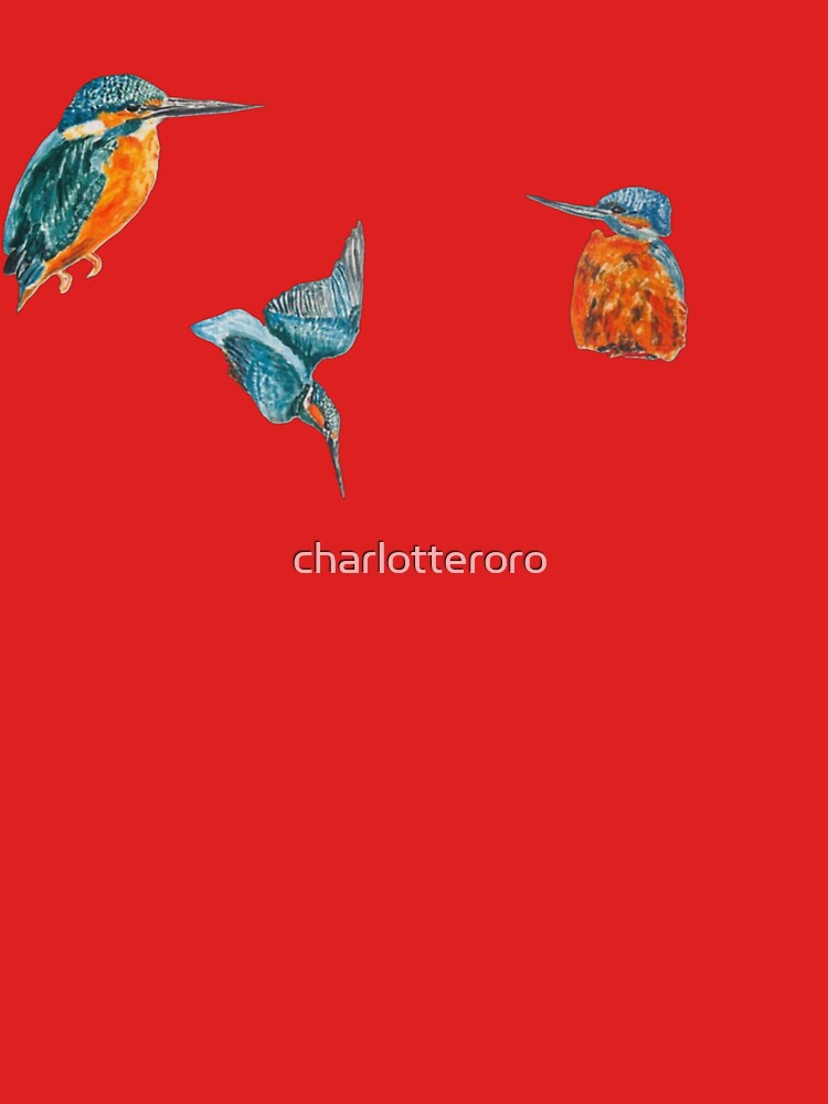 Three Kingfishers: Acrylic Painted by charlotteroro
