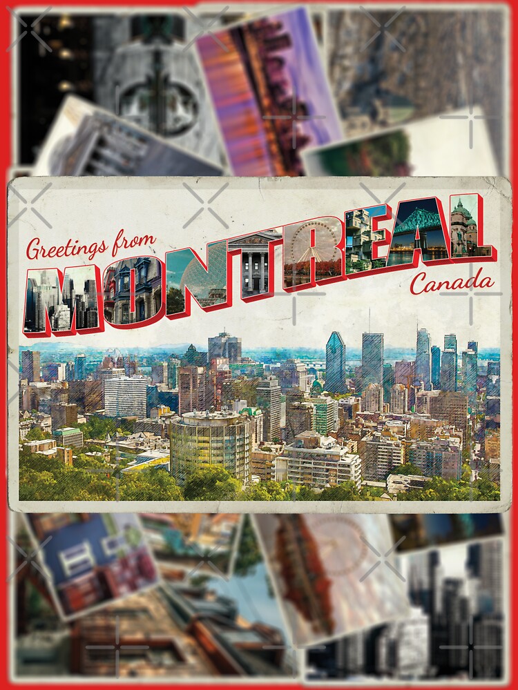 Greetings from Montreal in Canada Vintage style retro souvenir by DeveloperProp0