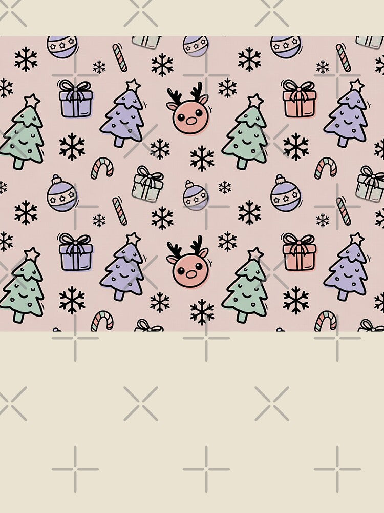 Pastel Christmas Icons Seamless Pattern by SassyArtistry