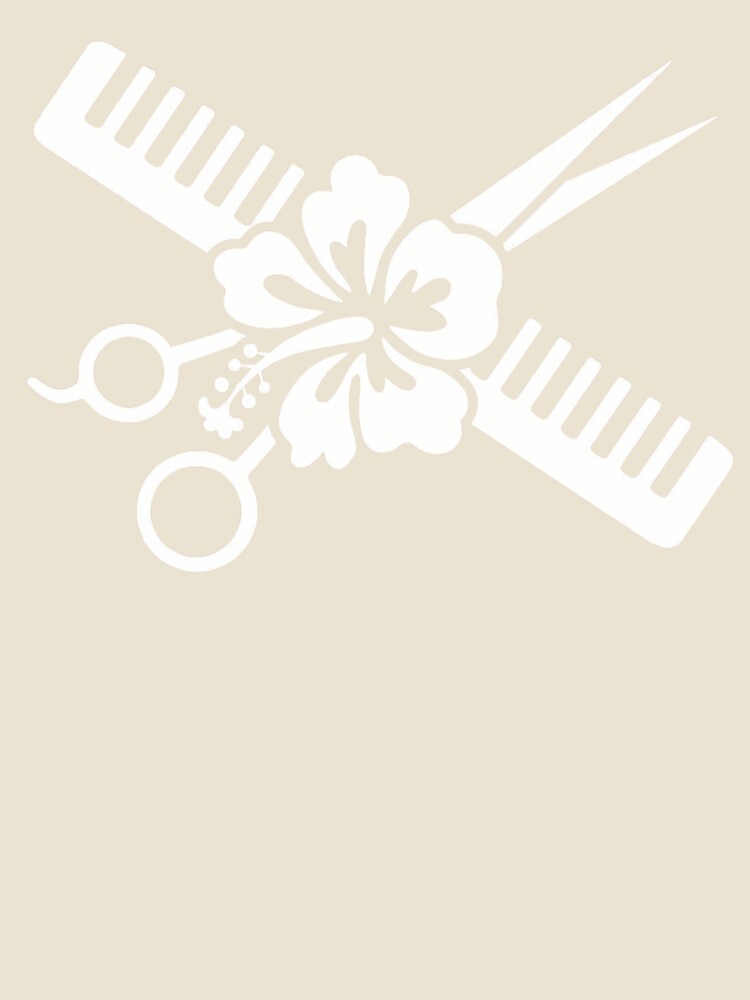 Tropical Hair Stylist Barber Scissors Comb Hibiscus Flower Design by haitrieuic96