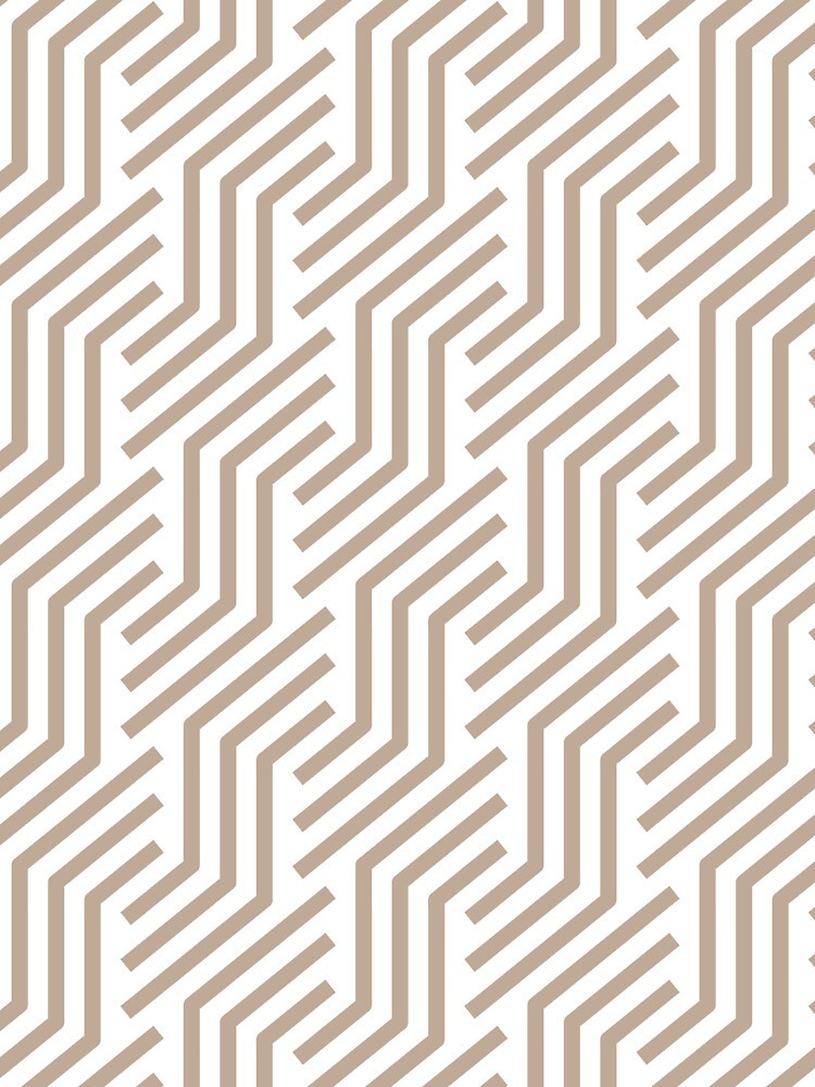 Brown and White Tessellation Line Pattern 21 Pairs DE 2022 Popular Color Trail Dust DE6123 by ColorOfTheYears