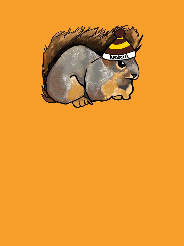 Squirrel in a Western Michigan University Hat by Chaotic-Koala